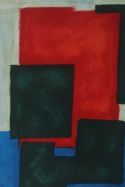 Pamono Osmund Hansen, Composition, 1980s, Color Lithograph, Framed><noscript><img width=