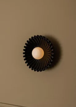 Clearance Pamono Ostro Black Ceramic Wall Sconce by Simone & Marcel