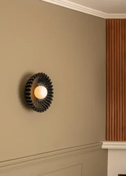 Clearance Pamono Ostro Black Ceramic Wall Sconce by Simone & Marcel