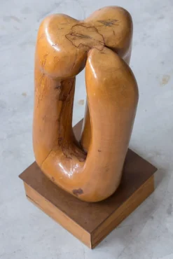 Hot Pamono Otto Baagøe Nielsen, Organic Sculpture, Birch with Pine and Bakelite Base