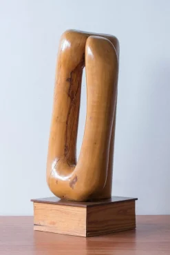 Hot Pamono Otto Baagøe Nielsen, Organic Sculpture, Birch with Pine and Bakelite Base