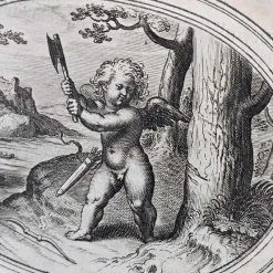 Sale Pamono Otto van Veen, Amorvm Emblemata, 1608, Engravings, Framed, Set of 2