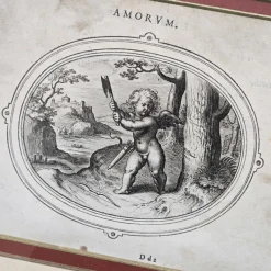 Sale Pamono Otto van Veen, Amorvm Emblemata, 1608, Engravings, Framed, Set of 2