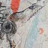 Pamono Otto Wols, Red Royal, Signed Engraving in Colors, 1963> Surrealist