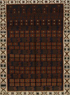 Pamono Oushak Style Rug with Geometric Patterns from R&K Principal Jahanshah Nazmiyal> Carpets & Textiles|Carpets & Textiles