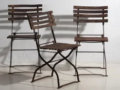 Pamono Outdoor Chairs, 1920s, Set of 3> Garden Seating