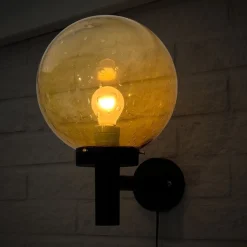 Online Pamono Outdoor Facade Lamp in Fiberglass and Glass, Sweden, 1970s