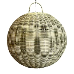 Pamono Outdoor Faux Rattan Globe Lantern, 2010s> Garden Lighting
