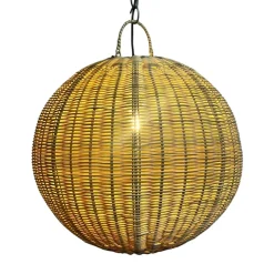 Pamono Outdoor Faux Rattan Globe Lantern, 2010s> Garden Lighting