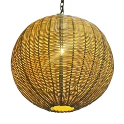 Pamono Outdoor Faux Rattan Globe Lantern, 2010s><noscript><img width=