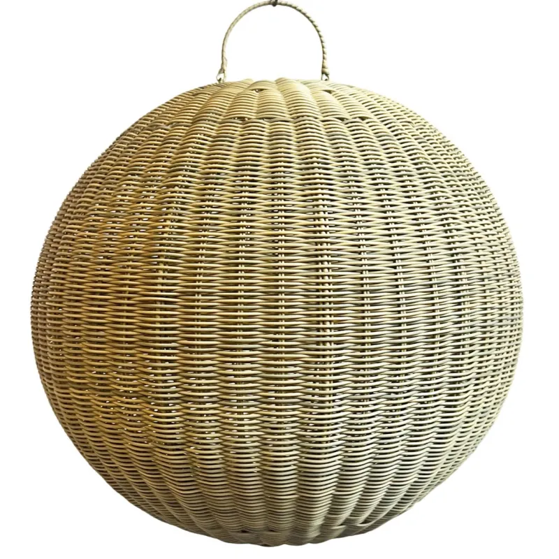 Pamono Outdoor Faux Rattan Globe Lantern, 2010s> Garden Lighting