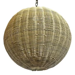Pamono Outdoor Faux Rattan Globe Lantern, 2010s><noscript><img width=
