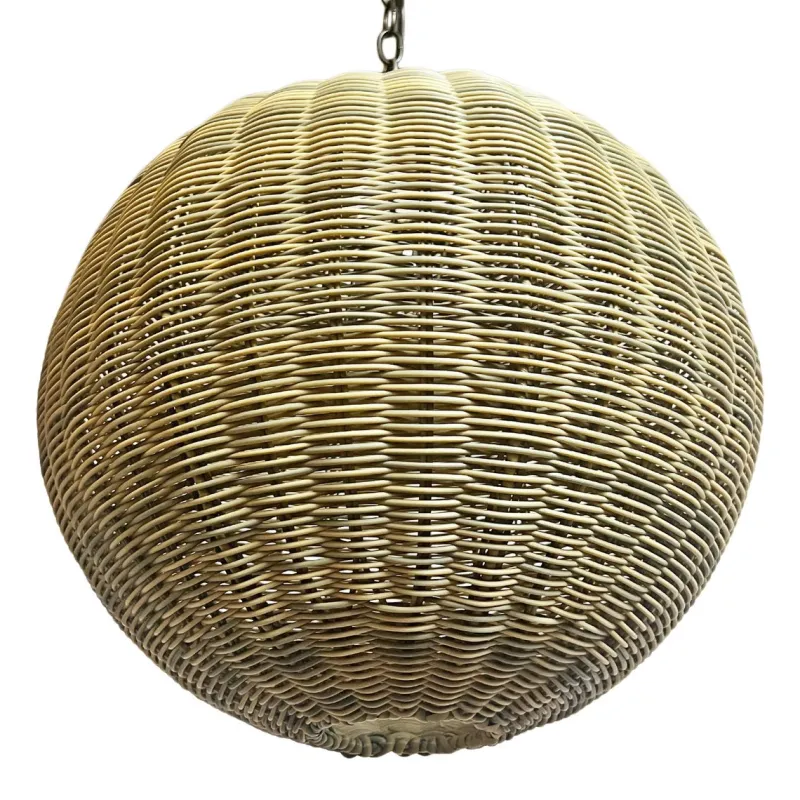 Pamono Outdoor Faux Rattan Globe Lantern, 2010s> Garden Lighting