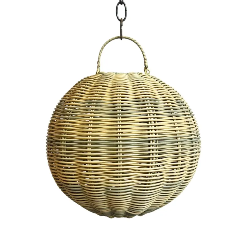 Pamono Outdoor Faux Rattan Globe Lantern, 2010s> Garden Lighting