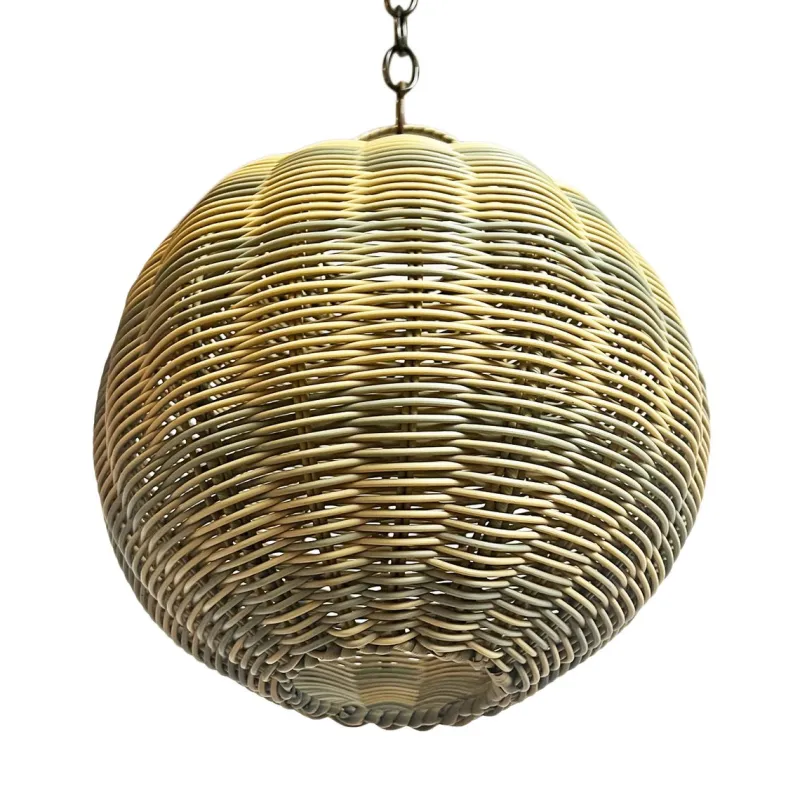 Pamono Outdoor Faux Rattan Globe Lantern, 2010s> Garden Lighting