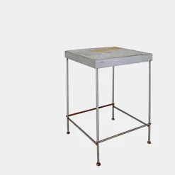 Online Pamono Outdoor Side Table with Fish Stone Slab Top