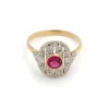 Pamono Oval Art Deco Ring> Rings