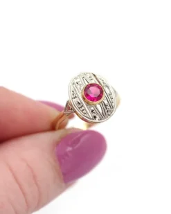Pamono Oval Art Deco Ring><noscript><img width=