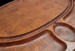 Online Pamono Oval Cutting Board or Serving Dish in Solid Teak from Digsmed, Denmark