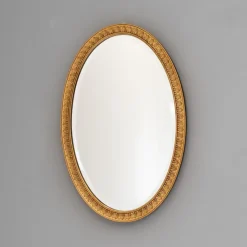 Pamono Oval Gilt Mirror, 1930s> Mirrors