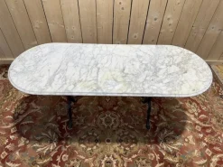 Pamono Oval Marble Bistro Table><noscript><img width=