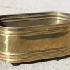 Pamono Oval Planter in Brass, Italy, 1970s> Planters And Jardiniere