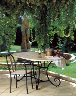 Outlet Pamono Oval Rubino Marble Mosaic Table from Egram