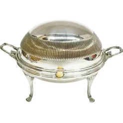 Pamono Oval Silver Plated Oyster Dish With Tilting Lid from Cooper Brothers Sheffield> Serving Dishes