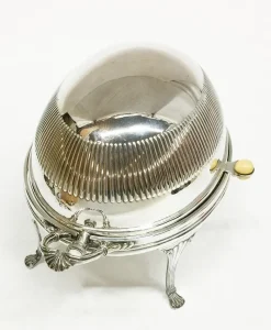 Pamono Oval Silver Plated Oyster Dish With Tilting Lid from Cooper Brothers Sheffield><noscript><img width=