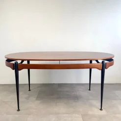 Pamono Oval Table by Silvio Cavatorta, 1960s><noscript><img width=