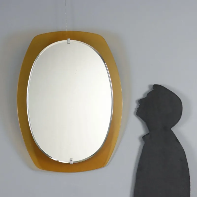 Online Pamono Oval Wall Mirror, 1960s