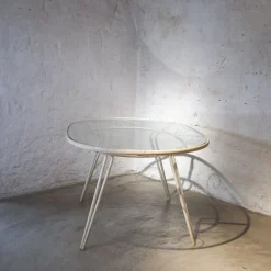 Online Pamono Oval-Shaped Garden Table in Wrought Iron by Gio Ponti, 1950s