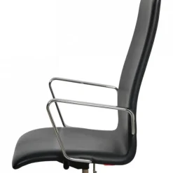 Pamono Oxford Chair in Black Essential Leather by Arne Jacobsen, 2000s><noscript><img width=