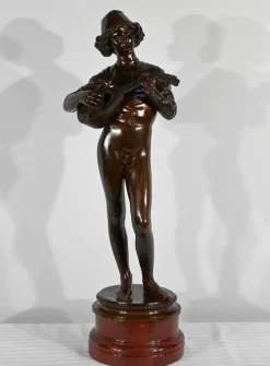 Pamono P. Dubois, Florentine Singer of the 15th Century, 1865, Bronze><noscript><img width=