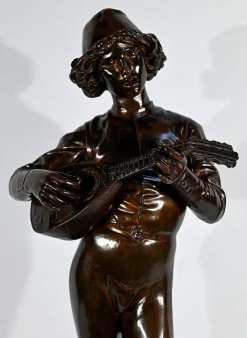 Pamono P. Dubois, Florentine Singer of the 15th Century, 1865, Bronze><noscript><img width=