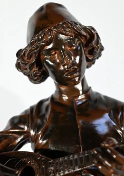 Pamono P. Dubois, Florentine Singer of the 15th Century, 1865, Bronze><noscript><img width=