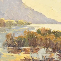 Online Pamono P. Genet, Landscape, Early 20th-Century, Oil on Canvas, Framed
