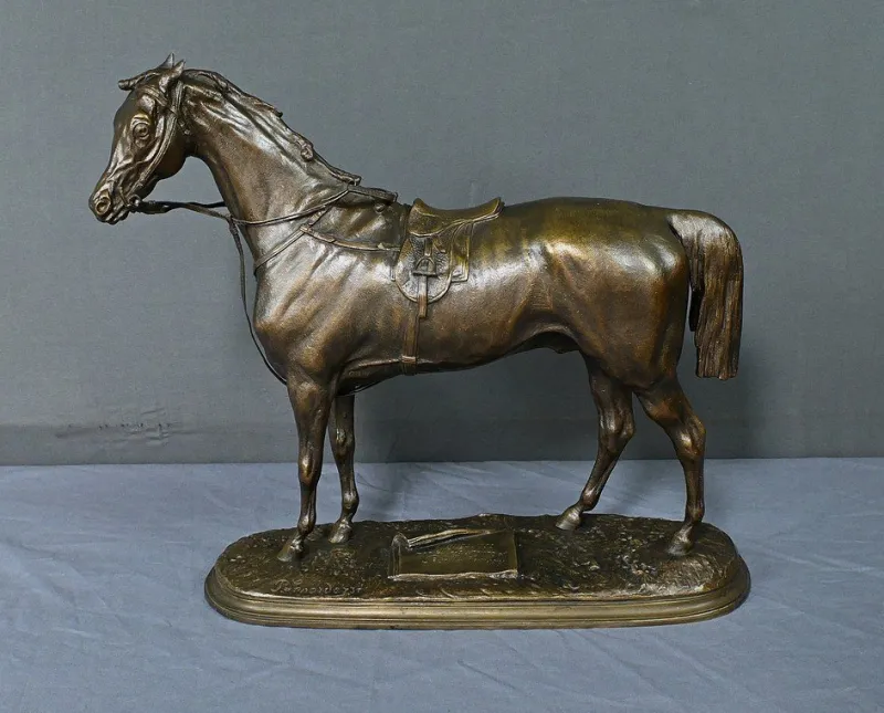 Hot Pamono P. Lenordez, Horse Saucebox, Late 19th Century, Bronze