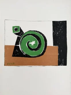 Pamono Pablo Picasso, Composition en Troi Couleurs, 1957, Lithograph><noscript><img width=