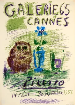 Pamono Pablo Picasso, Galerie 65, Cannes, 1956, Lithograph> Abstraction