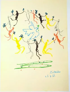 Pamono Pablo Picasso, La Ronde de la Jeunesse, Lithograph, 1961