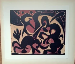 Pamono Pablo Picasso Linocut with Matador,1962> Mid-Century