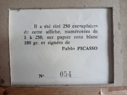 Best Pamono Pablo Picasso, Rare Hand-Signed Lithograph, Vallauris 1956