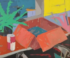 Pamono Paco Simon, Caja Rosa, 1980, Canvas Painting> Classical