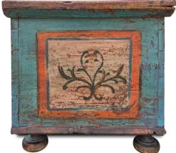 Pamono Painted Chest with Floral Motifs, 1810s