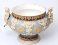 Outlet Pamono Painted Flowerpot, 1890s