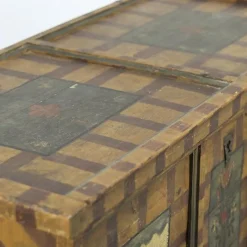 Pamono Painted Folk Art Chest, 1834><noscript><img width=