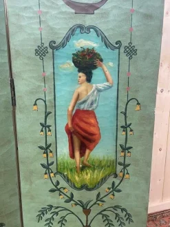 Pamono Painted Wooden Screen><noscript><img width=