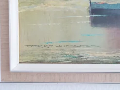 Pamono Painting Harry Winkler, African Coast, Germany, 1960s, Plastic & Wood & Paper><noscript><img width=