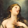 Pamono Painting of Mary Magdalene, 19th-Century, Oil on Canvas> Classical
